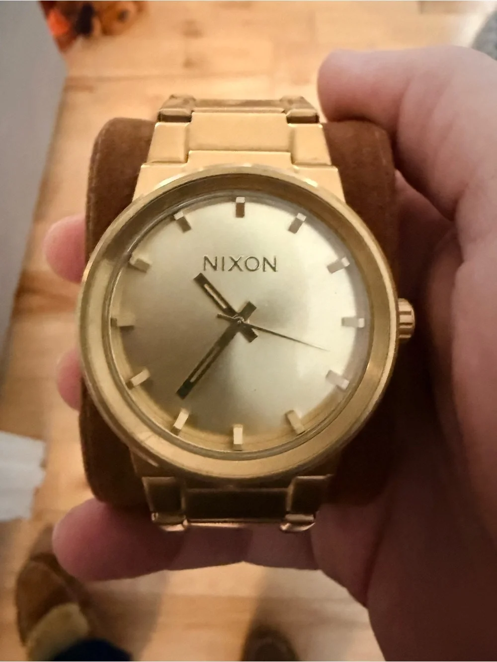 Nixon Cannon Gold-Tone Minimalist Bracelet Watch